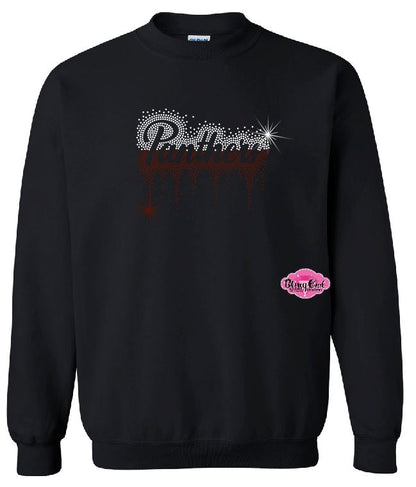 Panthers Drip Script  Adult Unisex Crewneck