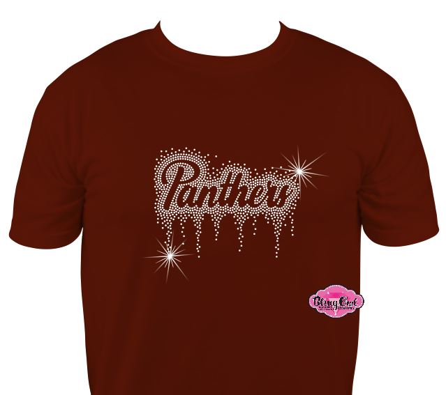 Panthers Drip Script Adult Unisex Scoop Neck