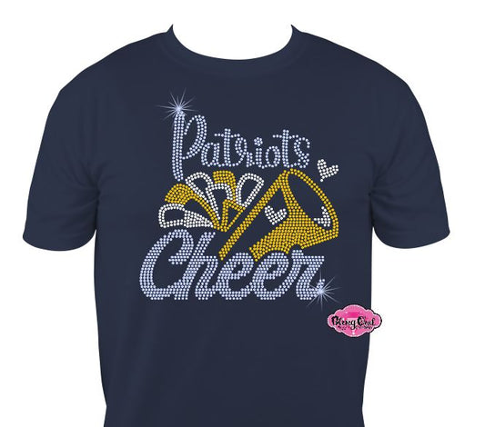 Patriots Cheer Megaphone Short Sleeve Adult Unisex