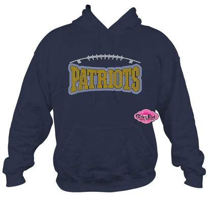 Patriots Curve Football Sweatshirt