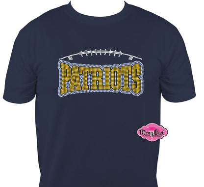 Patriots Curve Football Short Sleeve Adult Unisex