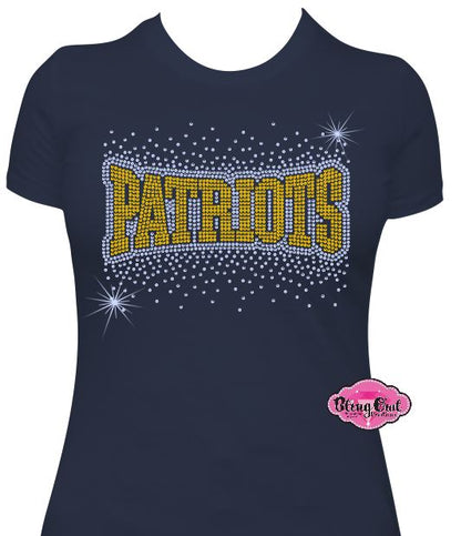 Patriots Arch Scatter Short Sleeve Womens Fitted