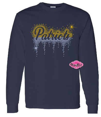 Patriots Drip Scatter Crewneck