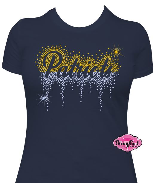 Patriots Drip Scatter Short Sleeve Womens Fitted
