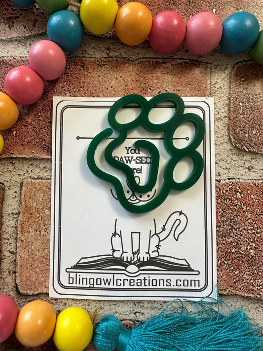 Dog Paw Acrylic Bookmark