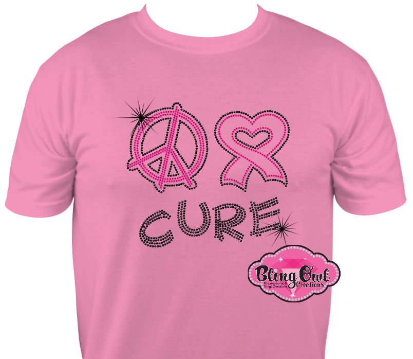 Peace Ribbon Cure (Rhinestone Design)