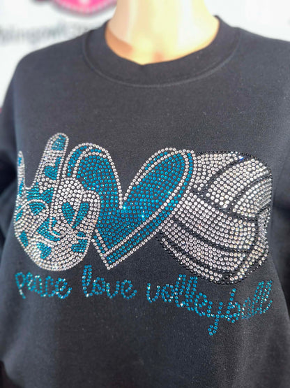 Peace Love Volleyball Crewneck (Sample)