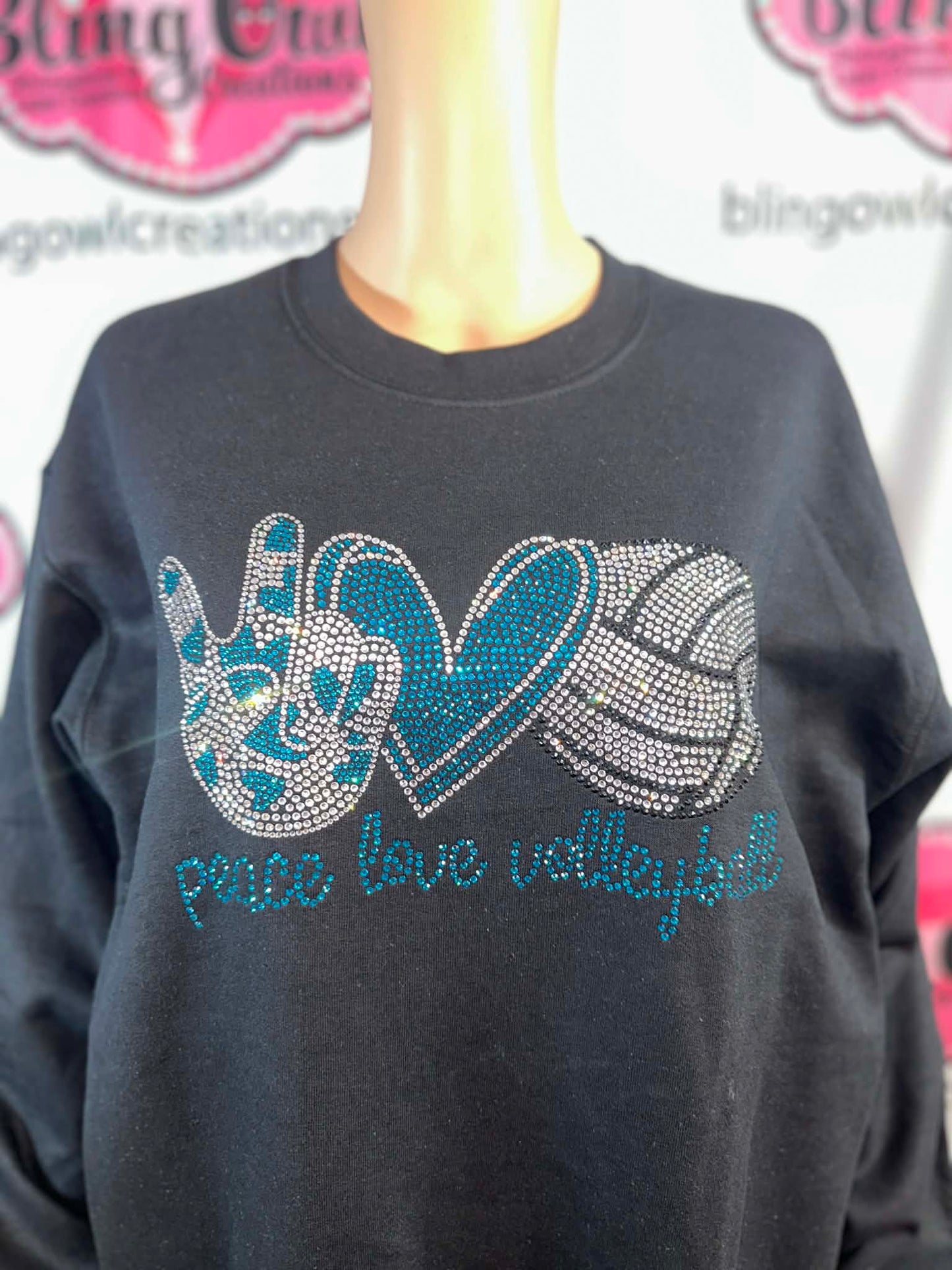 Peace Love Volleyball Crewneck (Sample)