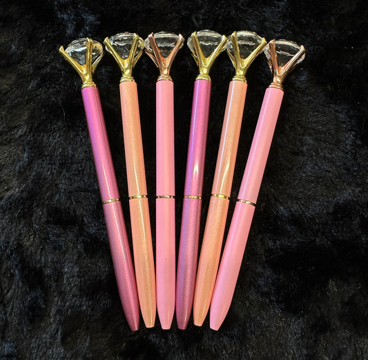 Diamond Ballpoint Pens - Pink