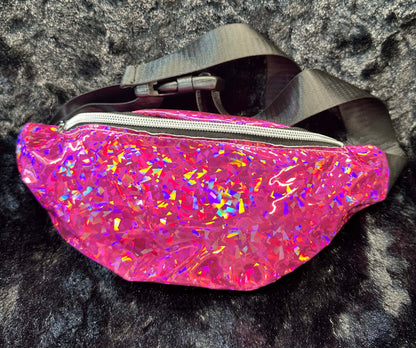 Fanny Pack Holographic Hot Pink/Turquoise