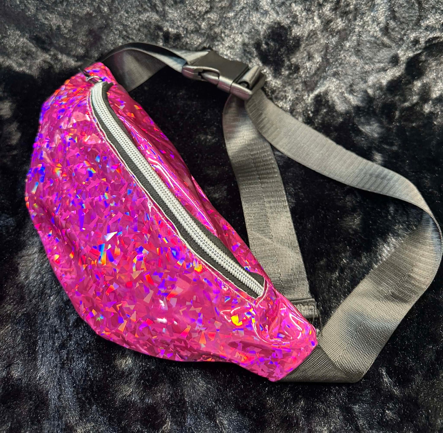Fanny Pack Holographic Hot Pink/Turquoise