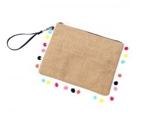 Multi Color Pom Pom Wristlet