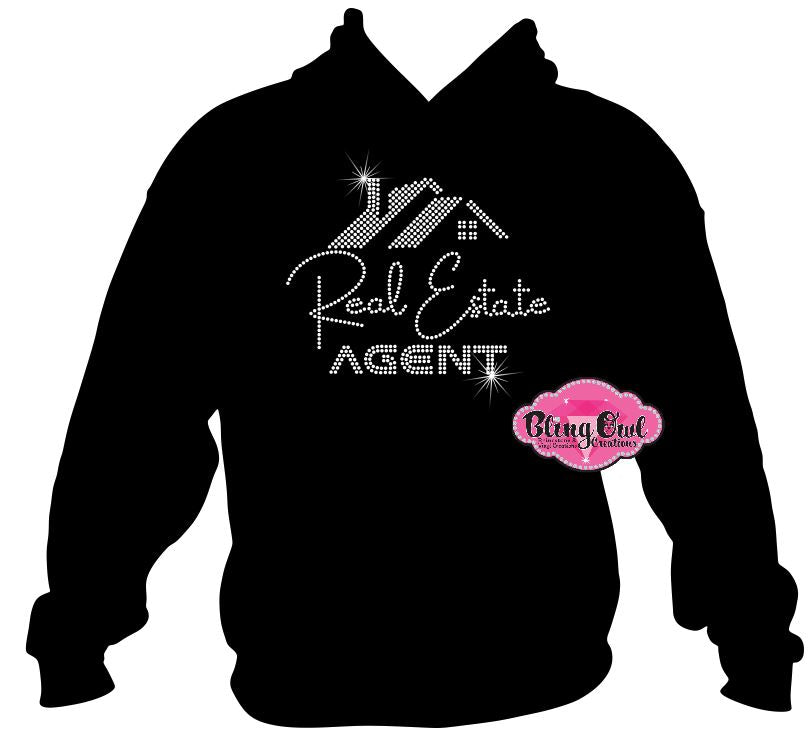 professional image Real Estate Agent Tshirt sparkle bling potential clients open houses networking events real estate market tshirt.