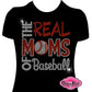real moms of baseball shirts gameday tshirts rhinestones sparkle bling