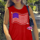 USA Flag Scatter Womens Tank Top