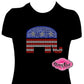 republican elephant raised right elections vote politics shirt rhinestones sparkle bling