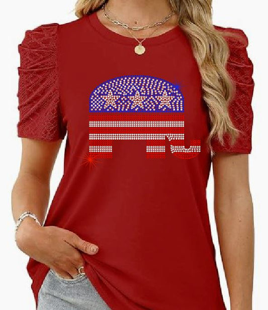 Republican Elephant Puff Short Sleeve