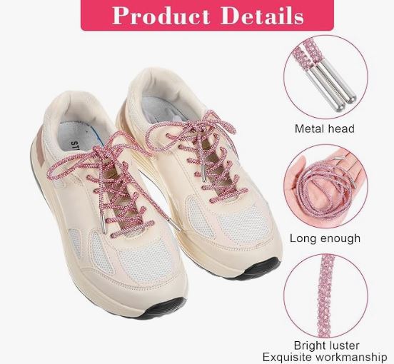 Rhinestone Shoelaces/Hoodie Strings