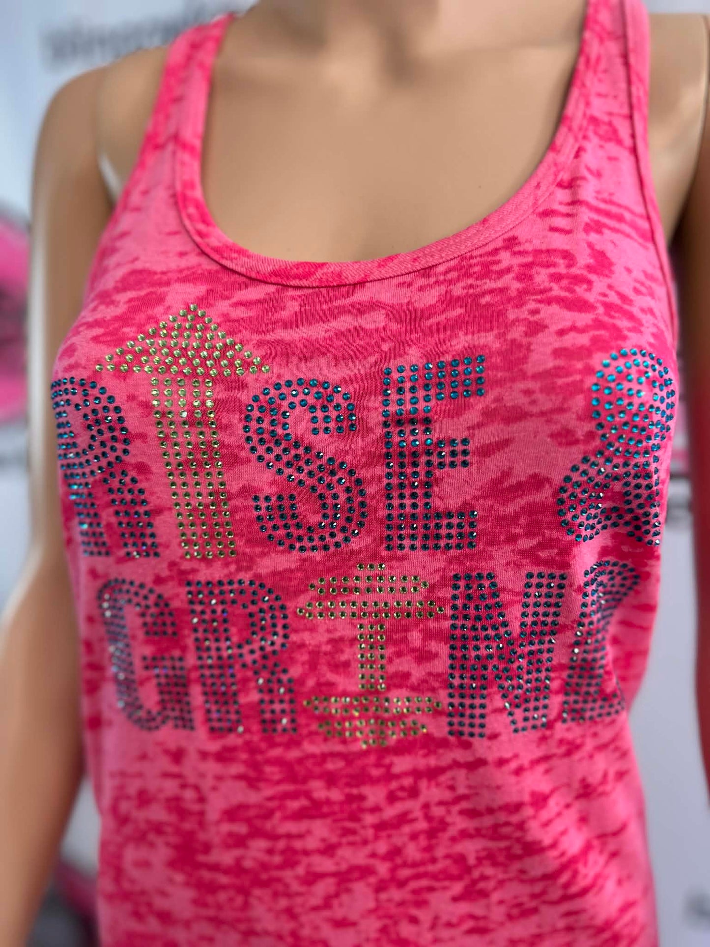 Rise and Grind Womens Fitted Tank Top (Sample)