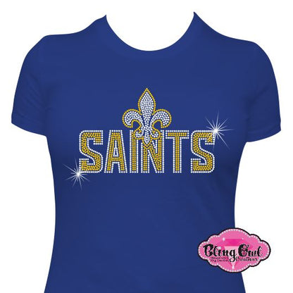 Saints Fleur de Lis Womens Fitted Tshirt