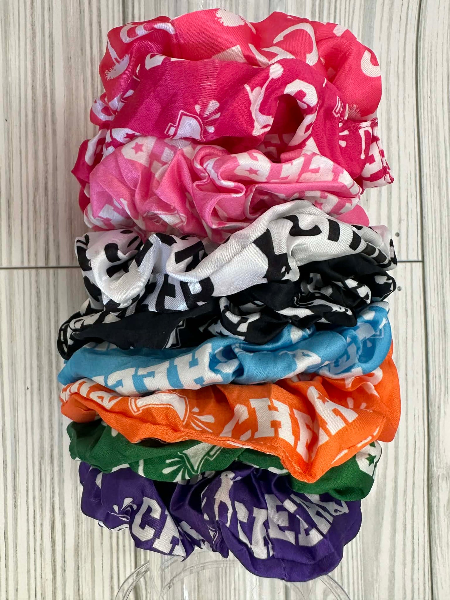 Satin Hair Cheer Scrunchies Pony Tail Holder