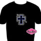 scatter cross faith shirt christian clothing tshirt faith based rhinestones sparkle bling