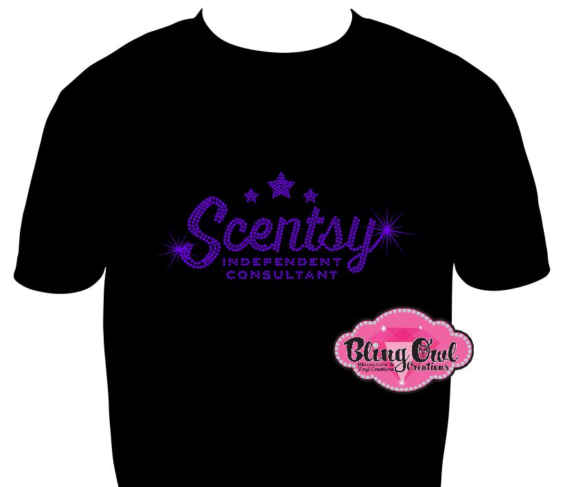 Scentsy sparkle bling potential clients open houses networking events business logo tshirt