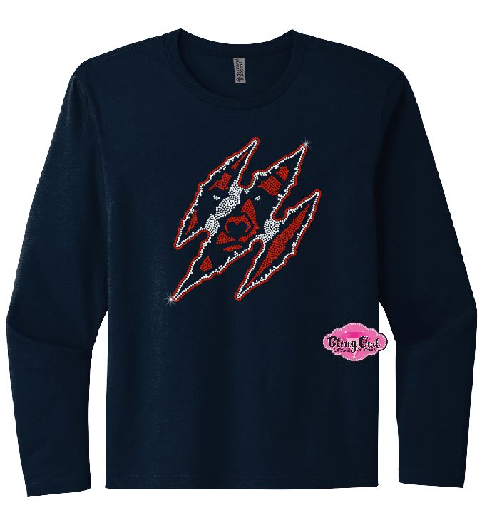 Grizzly Scratch Unisex Long Sleeve T Shirt (Comp Shirt)