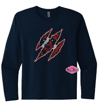 Grizzly Scratch Unisex Long Sleeve T Shirt (Comp Shirt)