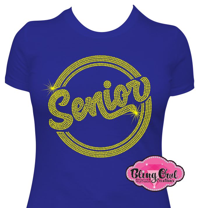 Senior Circle (Rhinestone Transfer Only)