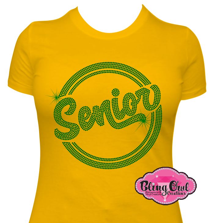 Senior Circle (Rhinestone Transfer Only)