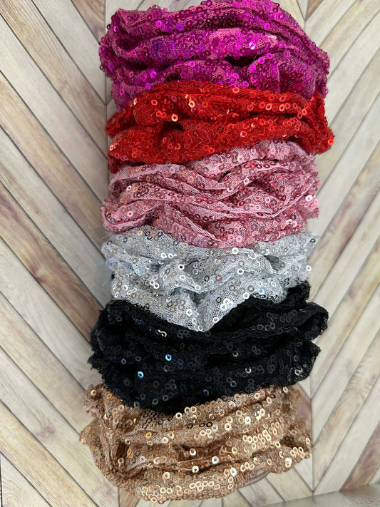 Sequin Hair Scrunchies Pony Tail Holder
