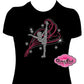 Figure Skater swirls sparkle team bedazzled skater ice skating shirt