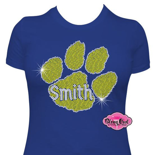 Smith Paw Print Womens Fitted Tshirt