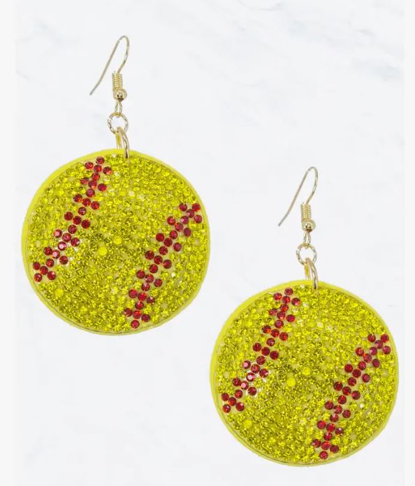 softball_accessories softball_earrings softball_love ladies_trendy_sports_accessories dangle_earrings ladies_bling sparkle_on_the_sidelines softball_game_ready softball_ootd softball_trends