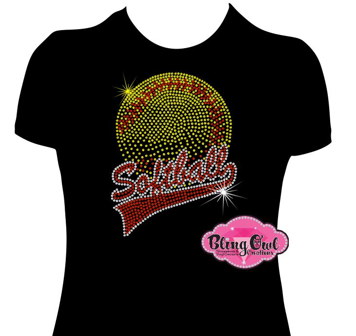 softball_mom design shirt softball_love softball_season timeless_and_trendy_tees cute_shirts_for_moms softball_mama baseball_mama rhinestones sparkle bling