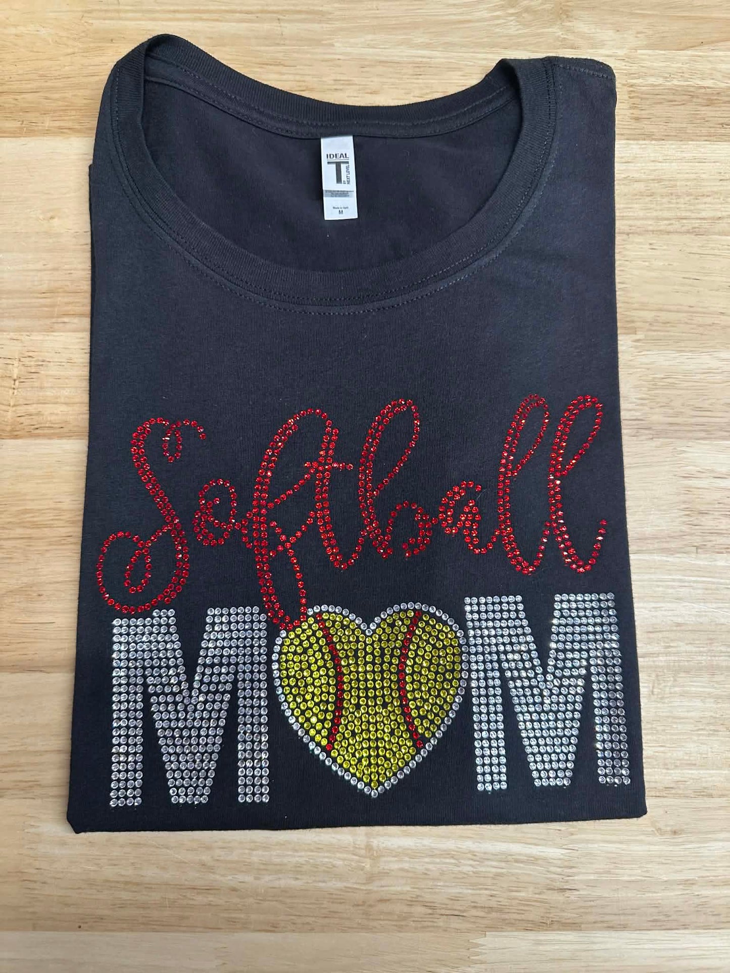 Softball Mom Heart 1 Womens Fitted (Sample)