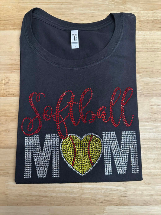 Softball Mom Heart 1 Womens Fitted (Sample)