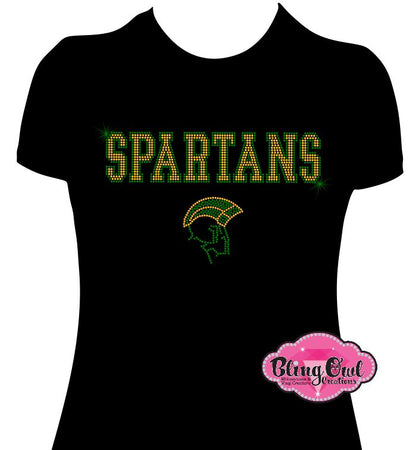 NSU Spartans Profile Logo Scoop Neck Fitted Tshirt