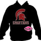 spartans mascot school spirit logo_school spirit wear_school spirit mascot school_colors_apparel game_day_tshirt pep_rally_outfit pep_club sweatshirts rhinestones sparkles bling