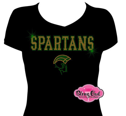 NSU Spartans Profile Logo VNeck Fitted Tshirt