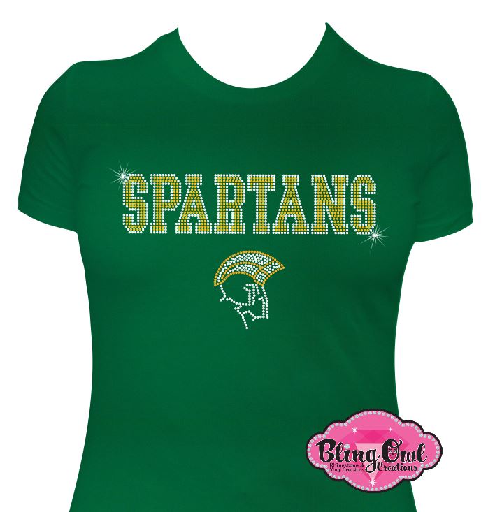 NSU Spartans Profile Logo Scoop Neck Fitted Tshirt