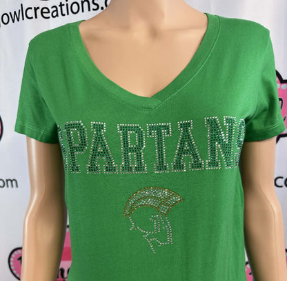 NSU Spartans Profile Logo VNeck Fitted Tshirt (Sample)
