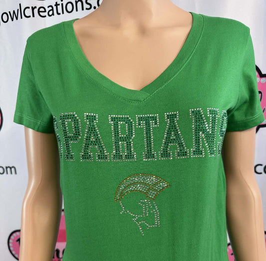 NSU Spartans Profile Logo VNeck Fitted Tshirt (Sample)