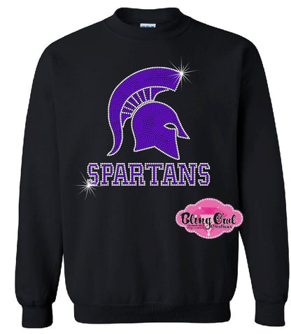 JP Knapp Spartans Helmet Adult Unisex Crewneck Right Side View