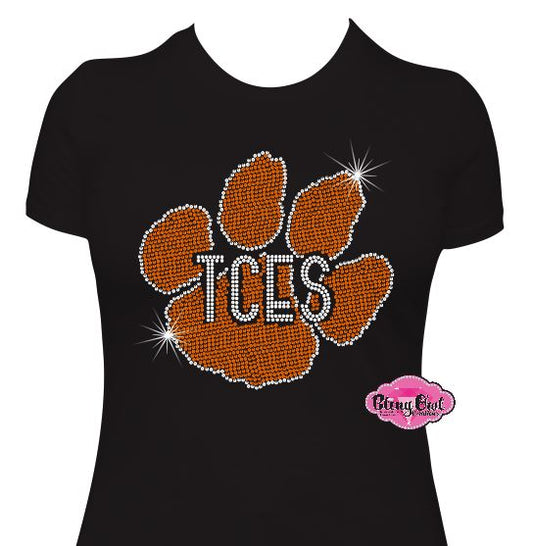 TCES Paw Womens Fitted Tshirt
