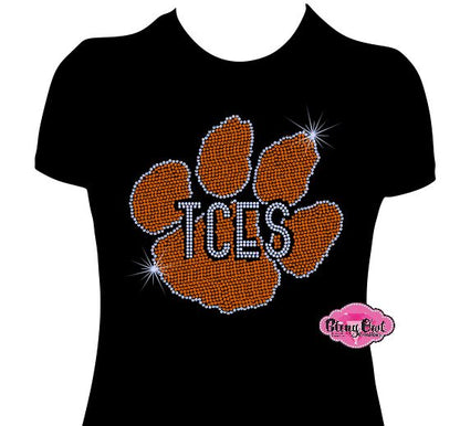 TCES Paw Womens Fitted Tshirt