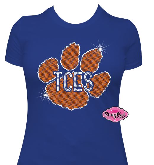 TCES Paw Womens Fitted Tshirt