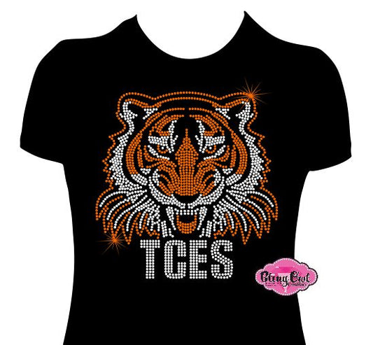 TCES Tiger Face Womens Fitted Tshirt