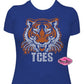 TCES Tiger Face Womens Fitted Tshirt